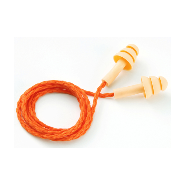 Plug silicone laranja com cordão 