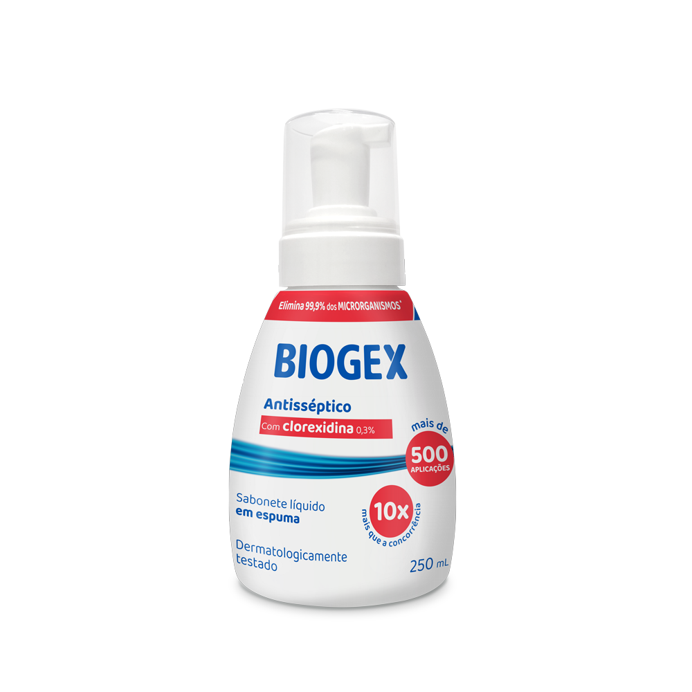 Sabonete espuma antisséptico Biogex Nutri Mais 250ml Nutriex